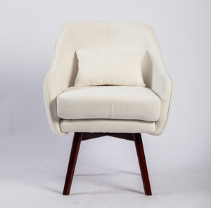 Chaises de salle à manger en bois VANBOW, style tendance, fauteuil en tissu, chaise de détente - Product Image 3