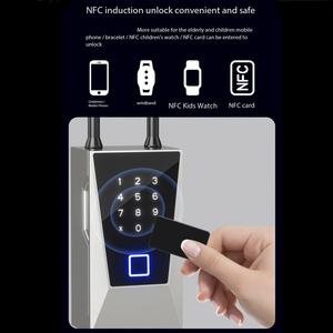 Boîte de rangement intelligente pour clés, portable, numérique, murale, avec déverrouillage par carte, connexion Wifi, étanche, avec lecteur d'empreintes digitales - Product Image 2