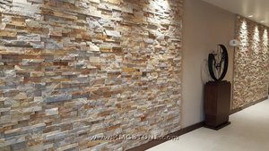 Revestimiento <span class=keywords><strong>de</strong></span> Pared Exterior Sunnye, Moderno, <span class=keywords><strong>de</strong></span> Cuarzo Natural, Resistente a los Ácidos, Ecológico y Duradero, Color Amarillo Dorado, para Hoteles y Viviendas - Product Image 5