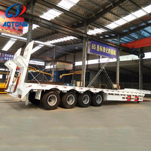 Semi-<span class=keywords><strong>remorque</strong></span> surbaissée à 3 essieux de 60 tonnes, norme ISO, avec châssis renforcé pour les projets d'infrastructure - Product Image 3