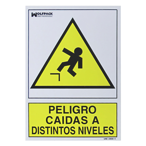 Señal de Peligro: Caídas a Diferentes Niveles, 21x30 (H) cm. - Product Image 2