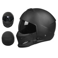 Casque intégral rétro certifié 3C pour motos électriques, casque Scorpion été et toutes saisons avec demi-visière
