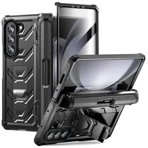 A tampa luxuosa da caixa do telefone móvel da pilha para o Samsung Galaxy Z Fold 5 Case com construído no protetor da tela