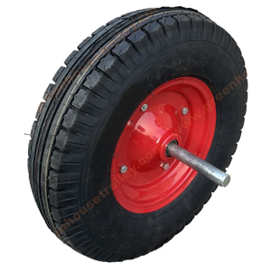 Roue en caoutchouc pneumatique robuste de 16 pouces <span class=keywords><strong>4.00</strong></span>-<span class=keywords><strong>8</strong></span> pneu de roue de pneu de brouette pour chariot de camion à main industriel - Product Image 1