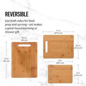 Tabla de Cortar de Acacia de Buena Calidad, Rectangular, con Diseño en Espiga, Tabla de Cortar de Bambú para Cocina - Product Image 4