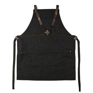 SunYue-<span class=keywords><strong>delantal</strong></span> <span class=keywords><strong>de</strong></span> trabajo <span class=keywords><strong>de</strong></span> lona encerada negra con correas cruzadas ajustable para hombres y mujeres, <span class=keywords><strong>delantal</strong></span> <span class=keywords><strong>de</strong></span> trabajo pesado <span class=keywords><strong>Vintage</strong></span> - Product Image 3