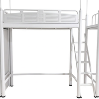 Lit superposé en métal au design moderne avec escalier, taille Queen (200 cm), robuste, pour dortoir scolaire, hôtel, bonne qualité pour la chambre à coucher