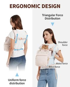 Secure and Comfortable Pet <b>Carrier</b> <b>Backpack</b> with Multiple Storage Pockets - Product Image 6