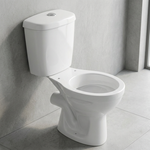 Inodoro de dos piezas de cerámica Vistaar WC Sanitary Ware Africa con sifón en P, montaje en el suelo y descarga por gravedad - Product Image 3