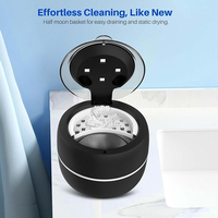 Nettoyeur de prothèses dentaires électrique domestique 4 modes 200 ml, nettoyeur ultrasonique de gouttières avec affichage numérique