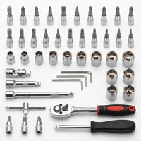 Kit d'outils à cliquet professionnel 24/46 pièces pour réparation automobile, boîte à outils de mécanicien pour l'entretien de voitures et de maisons, bricolage