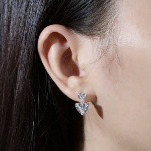 Pendientes de Diamantes de Oro Blanco de 18K MSE-859 de Messi Jewelry para Mujer - Product Image 3