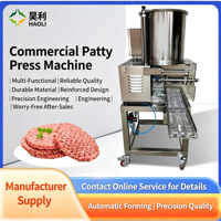 Machine automatique de formage de galettes de hamburger et de nuggets de poulet, équipement de moulage de galettes de viande, moteur de convoyeur, acier inoxydable 304