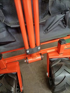 Chariot utilitaire pliable d'extérieur avec porte arrière ouverte et plateau surdimensionné, facile à manœuvrer, fabriqué en usine - Product Image 4
