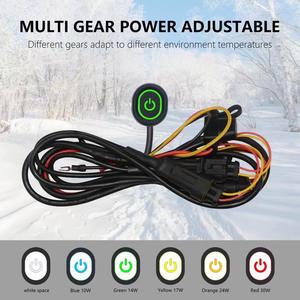 Poignées de moto électriques chauffantes tout-terrain en silicone avec contrôle de température à mémoire 5+1 vitesses et systèmes de commutation CNC - Product Image 4