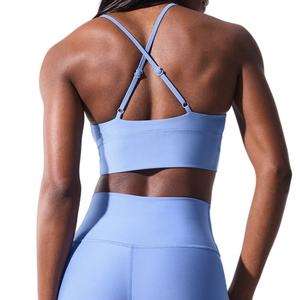 Soutien-gorge de sport en coton confortable à fort impact, nouvelle arrivée, personnalisable OEM, doux au toucher, écologique, pour femmes - Product Image 4