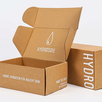 Embalaje personalizado de papel Kraft estampado cajas de papel corrugado envío postal caja de cartón impreso logotipo simple