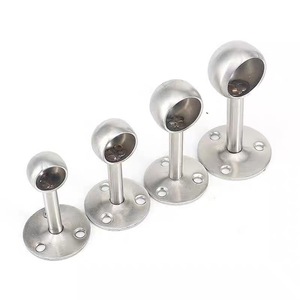 Soporte de Brida de Acero Inoxidable para Varillas con 4 Orificios, Superficie Pulida, Diseño Moderno - Product Image 1