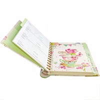 Carnet avec onglets de séparation, planificateur spiralé, journal relié, impression d'usine, logo personnalisé