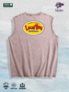 <span class=keywords><strong>Gilet</strong></span> imprimé lavé pour garçon, entrepôt local américain, 3 couleurs, coton respirant, haut tendance - Product Image 6