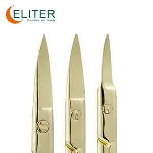 Eliter Venta caliente al por mayor de oro de acero inoxidable cutícula en blanco tijeras para cutículas Rusia tijeras para cutículas Tijeras para uñas - Product Image 2