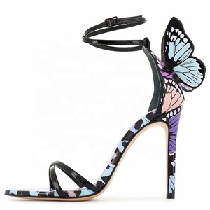 Big Size 46 Sexy Women Ankle Straps Sandals Summer Colorful Back Dress Shoes Unique High Heels <b>Pumps</b> - Product Image 5