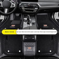 Tapis de sol auto-adhésifs complets pour Cadillac, tapis de voiture antidérapants, tapis en moquette double couche, accessoires de voiture personnalisés