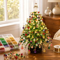 Kit DIY Arbre de Noël Perlé – Ensemble Artisanat Fait Main Créatif – Décoration de Table Festive – Jouet Éducatif – Cadeau pour Enfants et Adultes