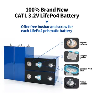 Melhor CATL 3.2V 310Ah 320Ah LiFePO4 Lithium ion Prismatic Battery Cell para 12V 24V 48V off-grid Solar Power Storage System Pack