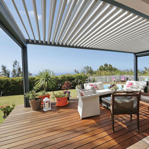 Pergola intelligente Bioclimatica Retractil Pergola en aluminium Pergola rétractable étanche persiennes de toit - Product Image 4