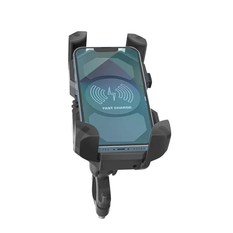 Waterproof Adjustable Flexible Scooter Motorbike Stand With Wireless Charger Motorcycle Phone Holder