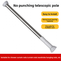 Tringle de Douche en Aluminium Moderne à Finition Brillante, Télescopique et Personnalisable, Prix Usine