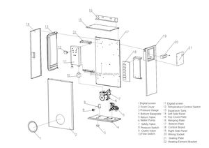 <span class=keywords><strong>Caldera</strong></span> Combinada de Pared de 24kW Personalizada, <span class=keywords><strong>Caldera</strong></span> de <span class=keywords><strong>Gas</strong></span> Doméstica para Calefacción de Radiadores - Product Image 6