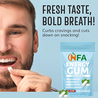 Chewing-gum Énergisant Sans Sucre à Prix de Gros, Caféine Naturelle, Énergie Durable, Soutien à l'Haleine Fraîche, Zéro Calorie