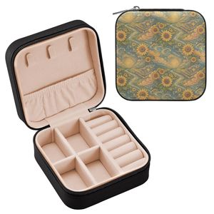 Portable Velvet Lined Small Jewelry Storage <b>Case</b> with Zipper & Ring Slots Custom Logo - Product Image 2