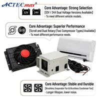 Compresseur Scroll 12V 24V pour Climatiseur de Camion, Unité de Climatisation de Stationnement à Refroidissement Rapide pour Cabine de Couchage à Toit Plat, Contrôle Climatique