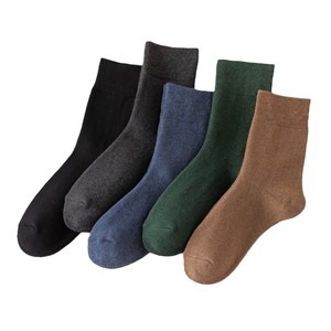 Men's Crew <b>Socks</b> 95% Combed Cotton Solid Color Thermo <b>Winter</b> Warm Casual <b>Socks</b> - Product Image 3