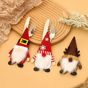 Porta Utensilios Navideños con Diseño de Gnomo, Bolsas para Cubiertos con Diseño de Tomte Sueco para Decoración de Mesa Navideña, Decoración para Vajilla Navideña al por Mayor - Product Image 6