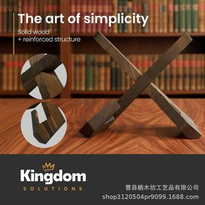 Wooden X-shaped Display Rack Solid Wood Creative <b>Stand</b> For <b>Records</b> Books Tableware Home Decor - Product Image 5