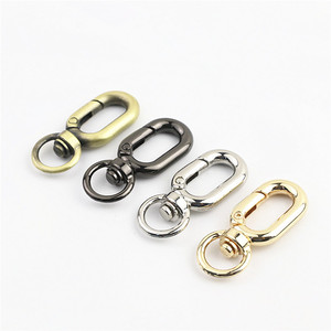 Mousquetons pivotants <span class=keywords><strong>en</strong></span> alliage de zinc résistants de 14*38mm fermoirs de déclenchement <span class=keywords><strong>en</strong></span> forme de <span class=keywords><strong>U</strong></span> <span class=keywords><strong>pour</strong></span> sac à main sangle porte-clés accessoires de quincaillerie - Product Image 1