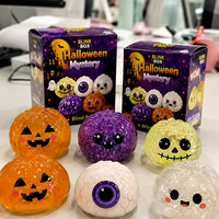 Boîte Mystère d'Halloween : Jouet Squishy Adorable Citrouille, Fantôme, Œil – Jouet Sensoriel Anti-stress, Boîte Surprise à Collectionner, Cadeau d'Halloween