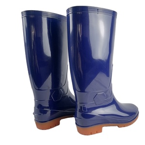 Botas de Lluvia de PVC Azules de Fabricación China, Botas de Trabajo Largas para Hombre, Mercado Coreano - Product Image 2
