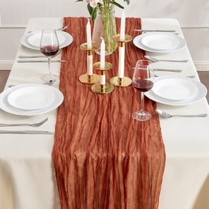 Chemins <span class=keywords><strong>de</strong></span> <span class=keywords><strong>table</strong></span> en étamine en terre cuite Chemins <span class=keywords><strong>de</strong></span> <span class=keywords><strong>table</strong></span> en <span class=keywords><strong>gaze</strong></span> Chemins <span class=keywords><strong>de</strong></span> <span class=keywords><strong>table</strong></span> Boho pour douche nuptiale Décorations <span class=keywords><strong>de</strong></span> fête d'anniversaire <span class=keywords><strong>de</strong></span> mariage - Product Image 2