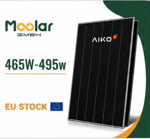แผงโซลาร์เซลล์ AIKO All Black แบบกระจกสองชั้น Bifacial N-Type กำลังไฟ 465W-495W เซลล์ขนาด 125 มม. ประสิทธิภาพ 24.8% มีสินค้าในสต็อก EU - Product Image 1