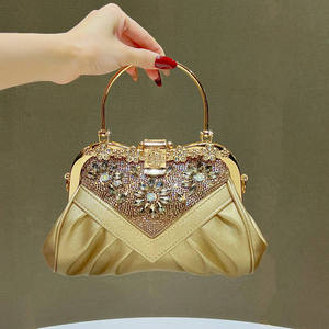 Sacs de soirée de luxe 2026 pour femmes, ornés de fleurs et de diamants étincelants, sacs à main de créateur haut de gamme pour fêtes, sacs fourre-tout de mariage pour femmes - Product Image 3