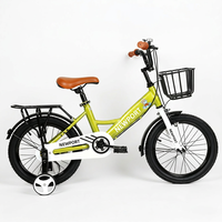 Vélo pour enfants à une vitesse en acier de 12 à 18 pouces pour les 7-9 ans avec roues d'apprentissage et siège arrière