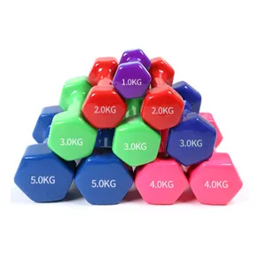 china wholesalers specialise in women's colour neoprene hexagon 10 pound dumbbell neoprene vinyl dumbbell 0.5kg