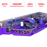 Equipo Comercial de Juegos Suaves Multicolor Morado para Niños, Trampolín, Instalaciones para Parques Temáticos, Equipamiento para Parques Infantiles Interiores
