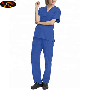 Venta caliente de las mujeres médicos ropa de moda enfermera uniforme diseños de fregar tops - Product Image 1
