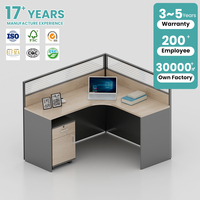Bureau modulaire flexible OEM ODM gratuit avec chaise, poste de travail moderne pour 6 personnes, garantie de 5 ans